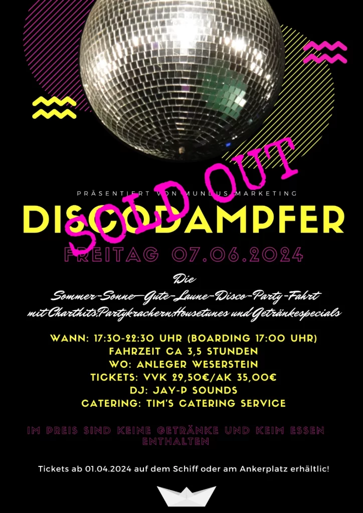 Disco Dampfer 2024 SOLD OUT